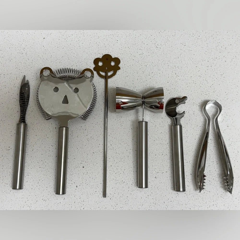 Crate & Barrel 7pc. Bar Tool Set